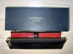 ルポペンケース 2 (ブラック×レッド) CCOMPANY LIMITED ルポ2セカンド ペンケース 1本差し ファスナー イタリアンレザー使用