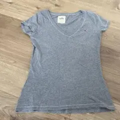 Hollister Vネック Tシャツ グレー L