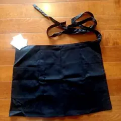 ブラック ショート3L～4Lエプロン 腰巻きツイルムジギャルソンブラックのサムネイル