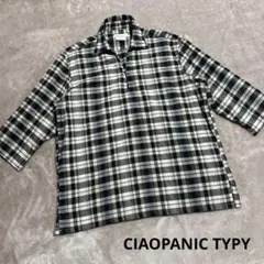 《CIAOPANIC TYPY》ベルギーリネンチェックスキッパーシャツ◆Mサイズ