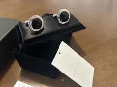 シルバー ブラック カフリンクス