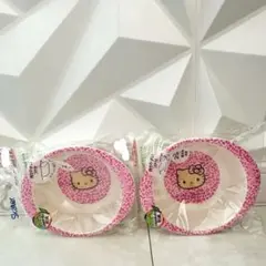 バンブーメラミンボウル ピンクヒョウ柄（日焼けキティ）2枚セットのサムネイル
