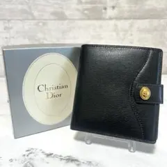 Christian Dior　二つ折り財布　ヴィンテージ　ブラック