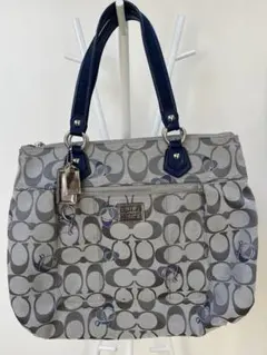 Coach BIGサイズトートバッグ グレー/ネイビー