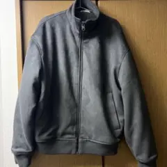 ZARA グレー フェイクスエード キルティングジャケット