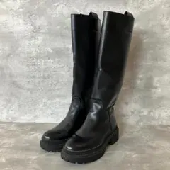 H&M（36サイズ）ロングブーツ/黒/厚底ブーツ /平成/Y2Kのサムネイル
