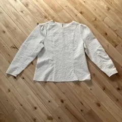 index アイボリー　キルティング 長袖シャツ　訳あり