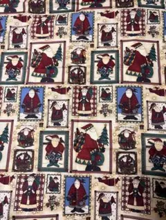 Debbie MummサンタUSAコットンプリント生地クリスマスはぎれカントリー