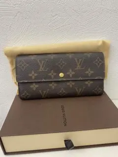 ルイヴィトン モノグラム ポシェット ポルトモネ クレディ 長財布 ブラウン 茶