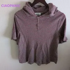 CIAOPANIC 半袖 フード付きカットソー ボーダーのサムネイル