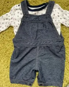 組曲オーバーオール　長袖ロンパース