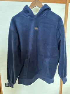 【人気】VANS ふわふわ　パーカー　ネイビー　青　花