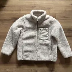 ボアジャケット・クリーム色・フルジップ　ユニクロ　UNIQLO 130