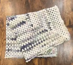 手編み グラニースクエア ブランケット　ひざ掛け