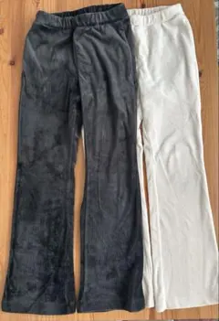 GUヌクヌクニットコールフレアパンツ 130 2点セット　コーデュロイ