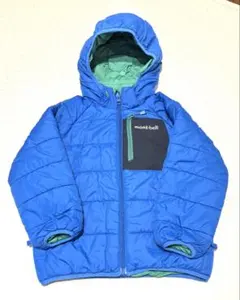 mont-bell 100cm 青緑リバーシブル サーマランド パーカ