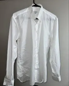 「NODUS」ノーダス フランスブランドホワイトシャツオフィサーカラー長袖シャツ