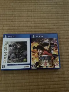 PS4、モンスターハンター:ワールド 、ワンピース 海賊無双3 セット
