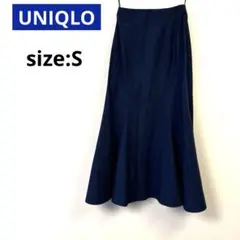 【UNIQLO】マーメイドスカート ブルー Sサイズ ウエスト61㎝