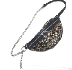 ZARA レオパード柄 ウエストミニバッグ 未使用 美品　チェーン&ベルト