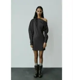 ZARA ストライプ柄ワンピース　ミニ