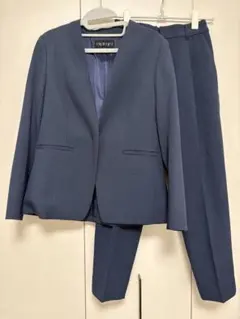 INDIVI パンツスーツ　セット　ネイビー　05/03