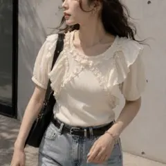 AZUL BY MOUSSY 2WAY フリルトップス バレエコアのサムネイル