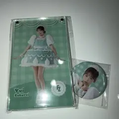 FRUITSZIPPERすきくじ ゆいちゃんアクリルシャドーボックス＆缶バッジ