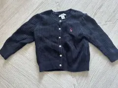 Ralph Lauren ネイビー カーディガン 24M ラルフローレン　90