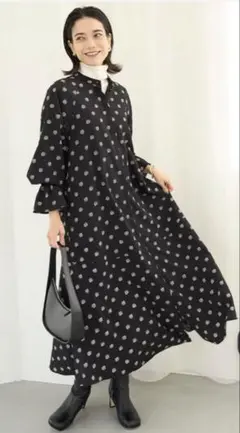 アンフィーロUNFILOプリントワンピース　ロング花柄S