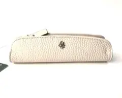 新品未使用　アフタヌーンティー　ペンケース　ワンチャーム　スワロフスキー　本革製