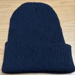 ネイビー ニット帽　帽子　無地