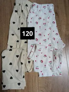 ハーフパンツ 2枚セット 120cm チェリー ハートのサムネイル