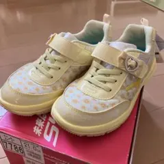 瞬足スニーカー　21.0cm EE イエローレモン柄　リボン　ハート【新品】