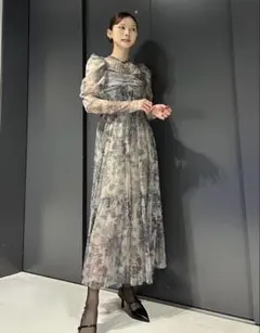 トワルドジュイ sustainable プリーツチュールワンピース snidel