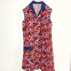 希少 70s ドイツ製 ヴィンテージ エプロンワンピース サイケ ペイズリー