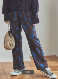 コーエン　サテンプリントストレートパンツ