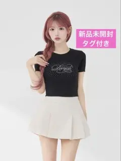 Darich ロゴビジューエンジェルモチーフTシャツ FREE ブラック 黒