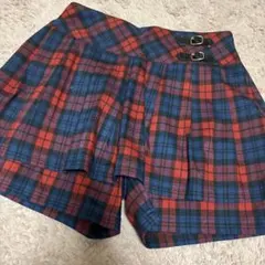 Secret Honey スカートパンツ 赤チェック柄