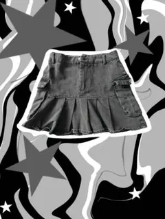 SALE‼️ダークグレー デニムスカート サイドポケット付き