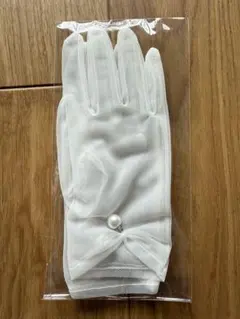 【美品】ホワイトシフォンウェディンググローブ ベールセット