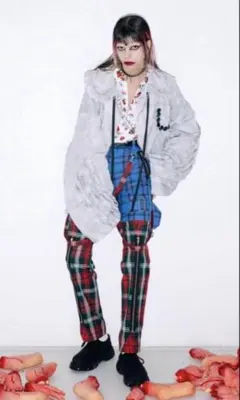 KIDILL ボンテージデニムパンツ KIDILL キディル ドッキングボンテージデニムパンツ チェック