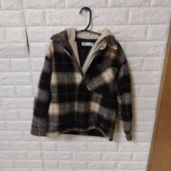 ZARA チェック柄フード付きジャケット 130cm