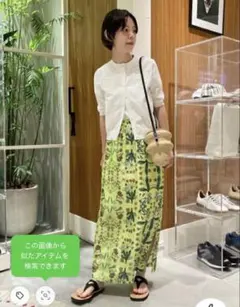 新品CABaN シルク パレルモフラワープリントサイドスリットスカートのサムネイル