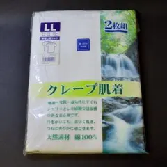 クレープ肌着 半袖U首シャツ 白 2枚組 LLサイズ 公冠グンゼ