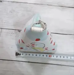 【未使用】すみっコぐらし✖️サクマ　いちごみるく 三角ポーチ キーホルダー