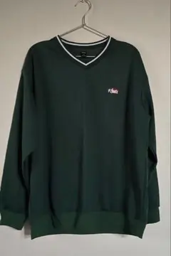 SHEIN ダークグリーン Vネック トレーナー L