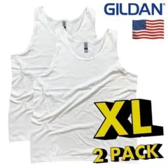 ⭐️⭐️ギルダン　タンクトップ2枚セット　ホワイト　XL　匿名配送　送料無料