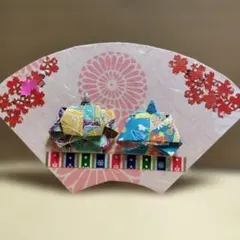 千代紙　ひな人形　ハンドメイド　X