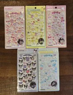 ボンボンドロップシール　サンリオ ぷくぷくシール 3Dシール 5枚セット
